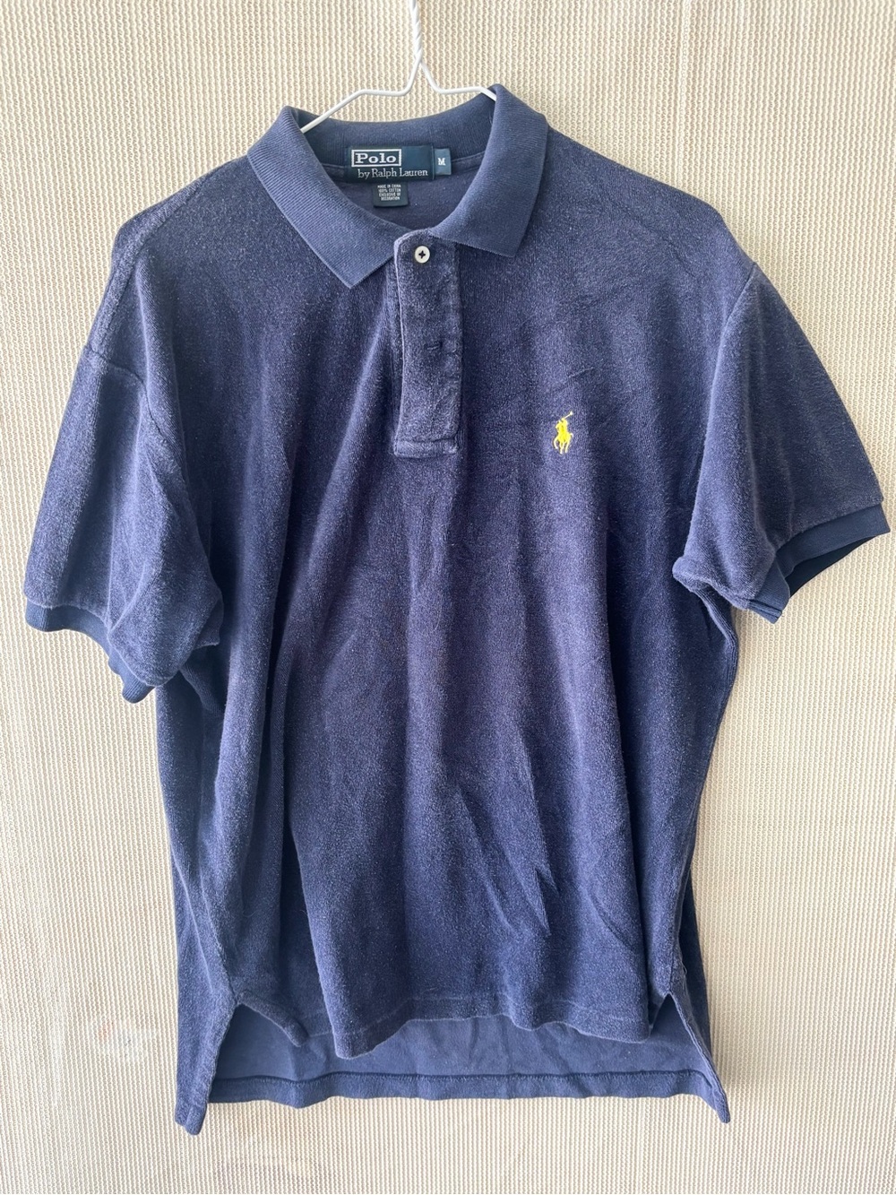 Polo by Ralph Lauren Navy Polo with Yellow Pony Embroidery